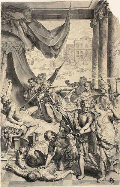 Study for Simeon and Levi Slay the Sichemites, from Figures of the Bible by Gerard Hoet I