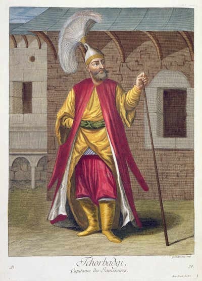 Tchorbadji, Captain of the Janissaries by Gerard Jean Baptiste Scotin