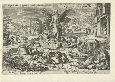 Father Time Amid Scenes of Bad Behavior (series title: Moralizing Allegories of Time) by Gerard de Jode