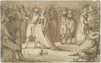 Festive scene (Bal italien) by Gerard ter Borch