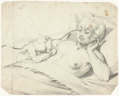 Venus in Bed with Watching Cupid by Gerard ter Borch (I)