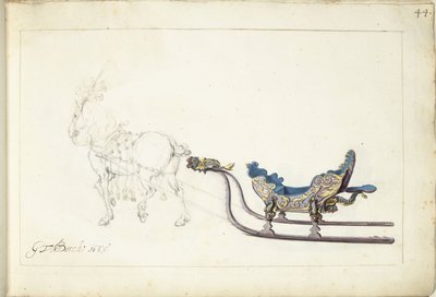 Horse and Sleigh by Gerard ter Borch (II) (signed by artist)
