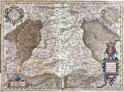 Castillia with Madrid and Toledo, Spain (engraving) by Gerardus Mercator