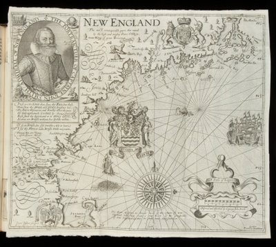 Map of New England, from Historia Mundi: or Mercator’s Atlas by Gerardus Mercator
