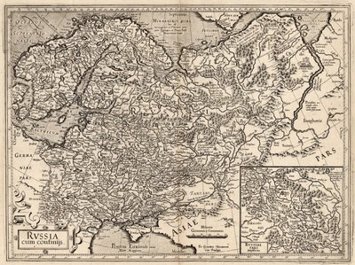Map of Russia by Gerardus Mercator