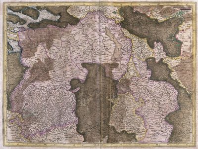 Untitled map of Brabant: Belgium and Netherlands by Gerardus Mercator