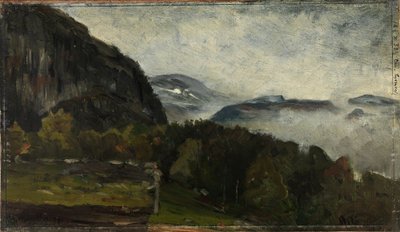 Landscape at Øylo in Mist by Gerhard Munthe