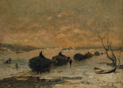 Driving Hay over the Ice, Late Winter by Gerhard Peter Frantz Vilhelm Munthe