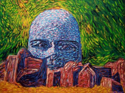 Olmec Head with Rocks by Gerhardt Isringhaus