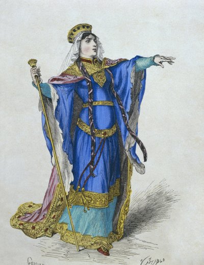 Merovingian queen, illustration from 