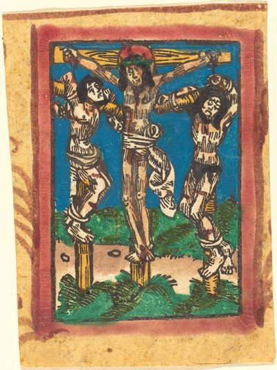 Christ on the Cross between the Two Thieves by German 15th Century