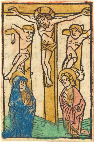 Christ on the Cross between the Two Thieves by German 15th Century