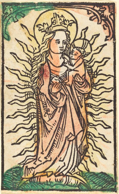 Madonna and Child in a Glory Standing on a Crescent Moon by German 15th Century