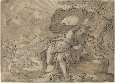 Allegorical Female Figure in a Landscape by German 17th Century