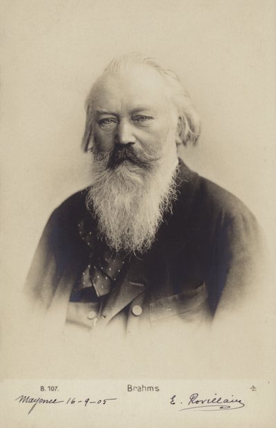 Johannes Brahms, German Composer and Pianist (1833-1897) by German Photographer