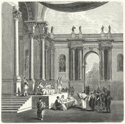 A Roman court of justice by German School