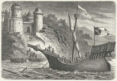 A merchant ship of the Hanseatic League by German School