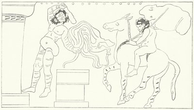 A scene from The Frogs, a play by Greek playwright Aristophanes by German School