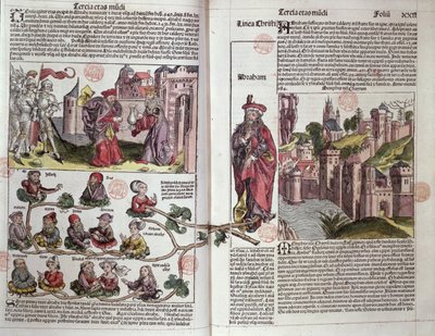 Abraham and his Descendants, from the Nuremberg Chronicle by Hartmann Schedel by German School