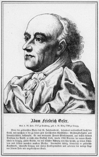 Adam Friedrich Oeser (engraving) by German School