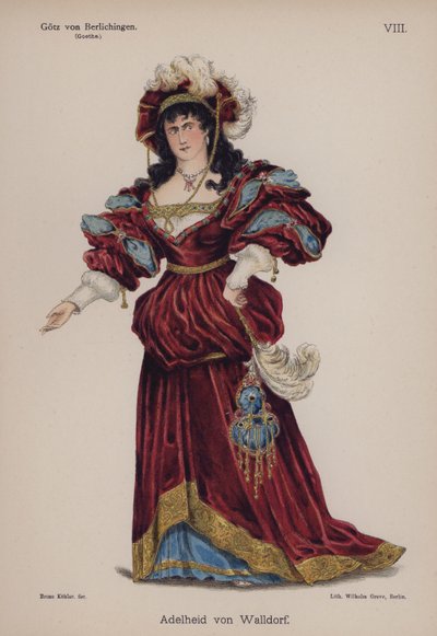 Adelheid von Walldorf, from Gotz von Berlichingen by Goethe by German School