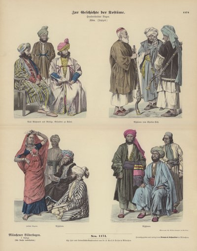 Afghan Costumes by German School