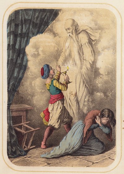 Aladdin, a scene from One Thousand and One Nights by German School