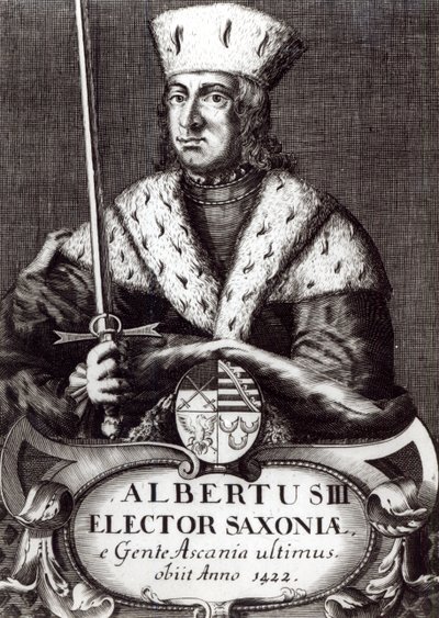 Albert III, last Elector of Saxony of the Ascanian dynasty by German School
