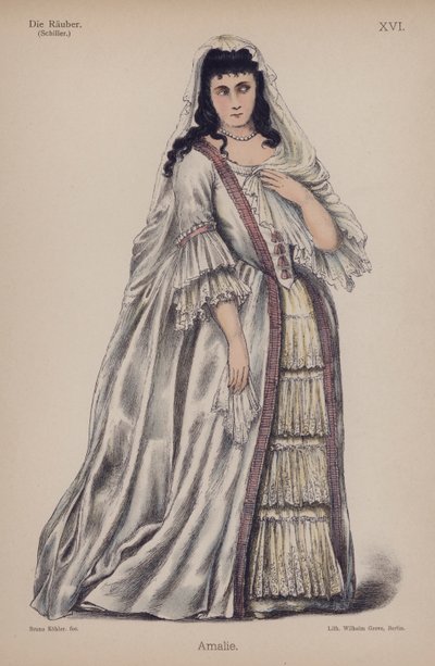 Amalie, from Die Rauber (The Robbers) by Friedrich Schiller by German School