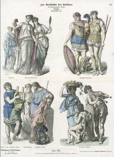Ancient Greek Costumes by German School