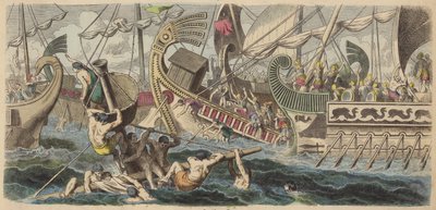 Ancient Greek Sea Battle by German School