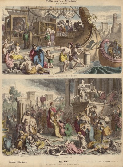 Ancient Rome (Coloured Engraving) by German School