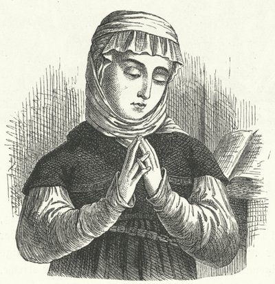 Anna Reinhard, wife of Huldrych Zwingli, leading figure in the Reformation in Switzerland (engraving) by German School
