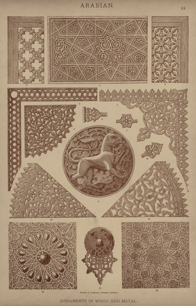 Arabian, Ornaments in Wood and Metal by German School