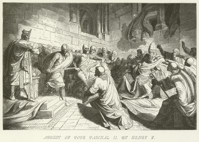 Arrest of Pope Paschal II by Henry V by German School