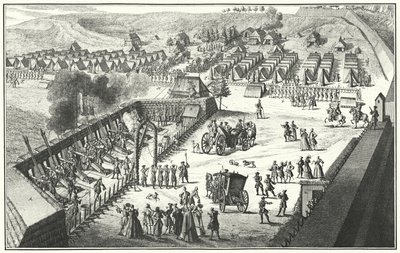 Artillery Firing Drill, Nuremberg, 1733 (engraving) by German School