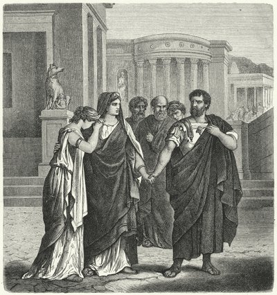 Atilius Regulus Preparing to Leave Rome to Return to Captivity in Carthage by German School