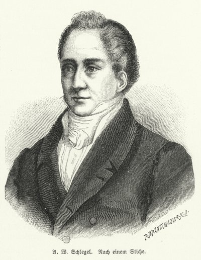 August Wilhelm Schlegel, German poet and translator by German School