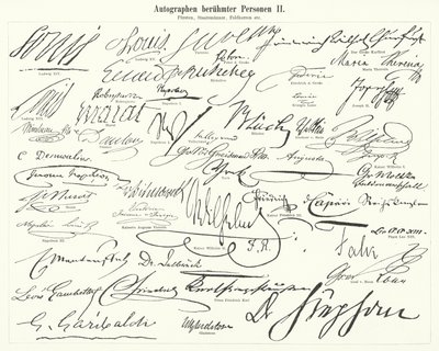 Autographs of famous people: statesmen, princes, generals, etc by German School