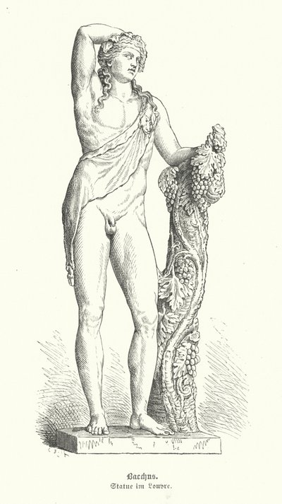 Bacchus, Roman god of wine by German School