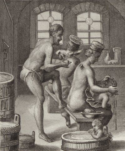 Bathhouse proprietor by German School