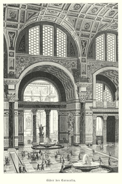 Baths of Caracalla, Rome by German School