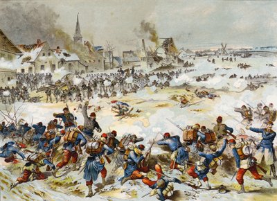 Battle of Bapaume, Franco-Prussian War, 3 January 1870 by German School