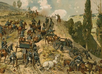 Battle of Spicheren, Franco-Prussian War, 6 August 1870 by German School