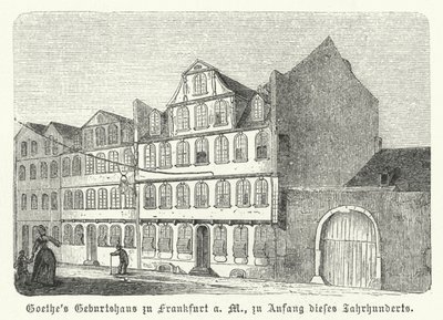 Birthplace of German author Johann Wolfgang von Goethe, Frankfurt-am-Main, early 19th Century by German School