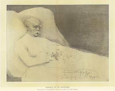 Bismarck on His Death Bed by German School