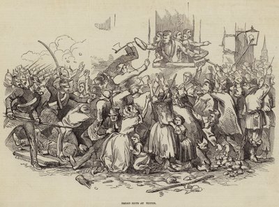 Bread Riots at Stettin, Germany 24th April 1847 by German School
