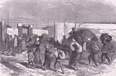 Bringing in vegetables from the suburbs by German School