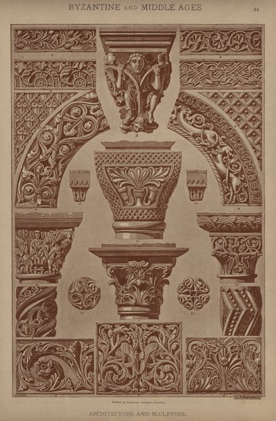 Byzantine and Middle Ages, Architecture and Sculpture by German School