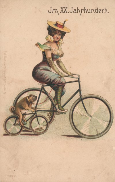Card celebrating the turn of 1900 by German School
